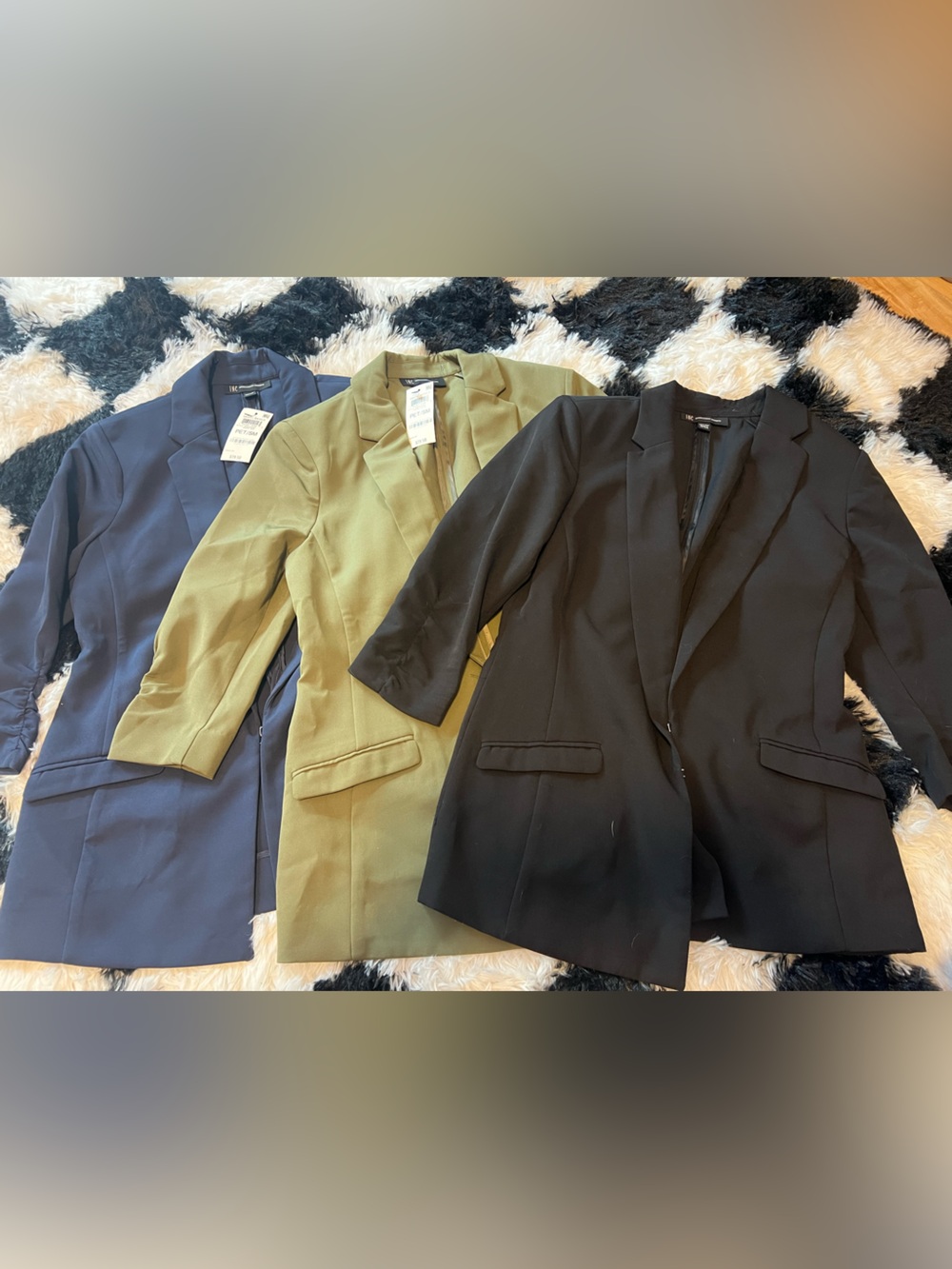 International Concepts Olive, Black & Navy Women’s Blazer Jacket Trio